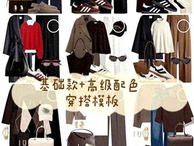 秋冬穿搭指南：18套基础款+高级配色模板，通勤优雅美翻天