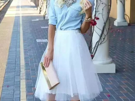 白色长裙上衣搭配宝典 穿出你的风格